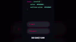 YouTube thumbnail for Einfach Valid & Invalid anzeigen mit CSS #css #tutorial #coding